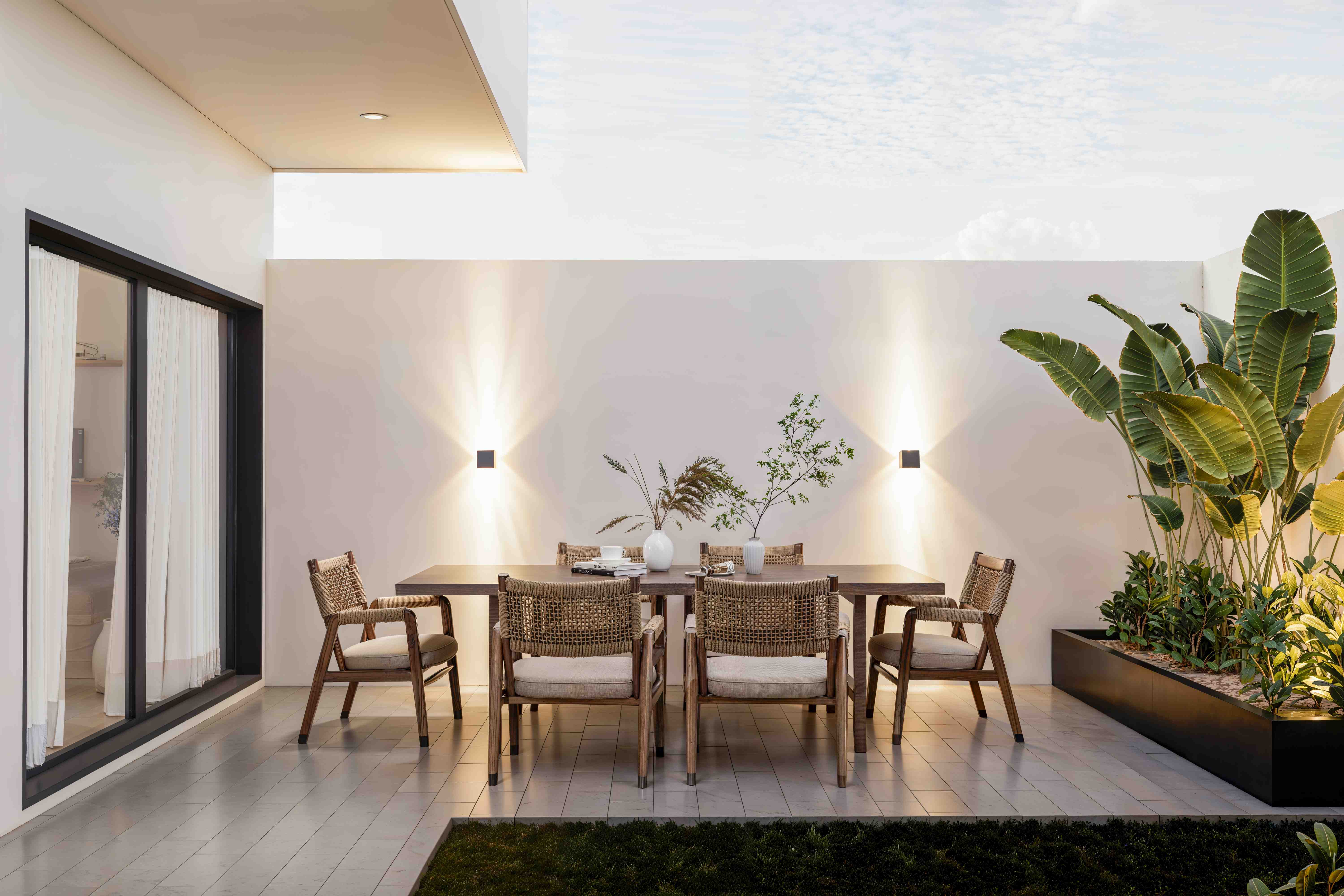 Terraza exterior privada casa ENTHEOS